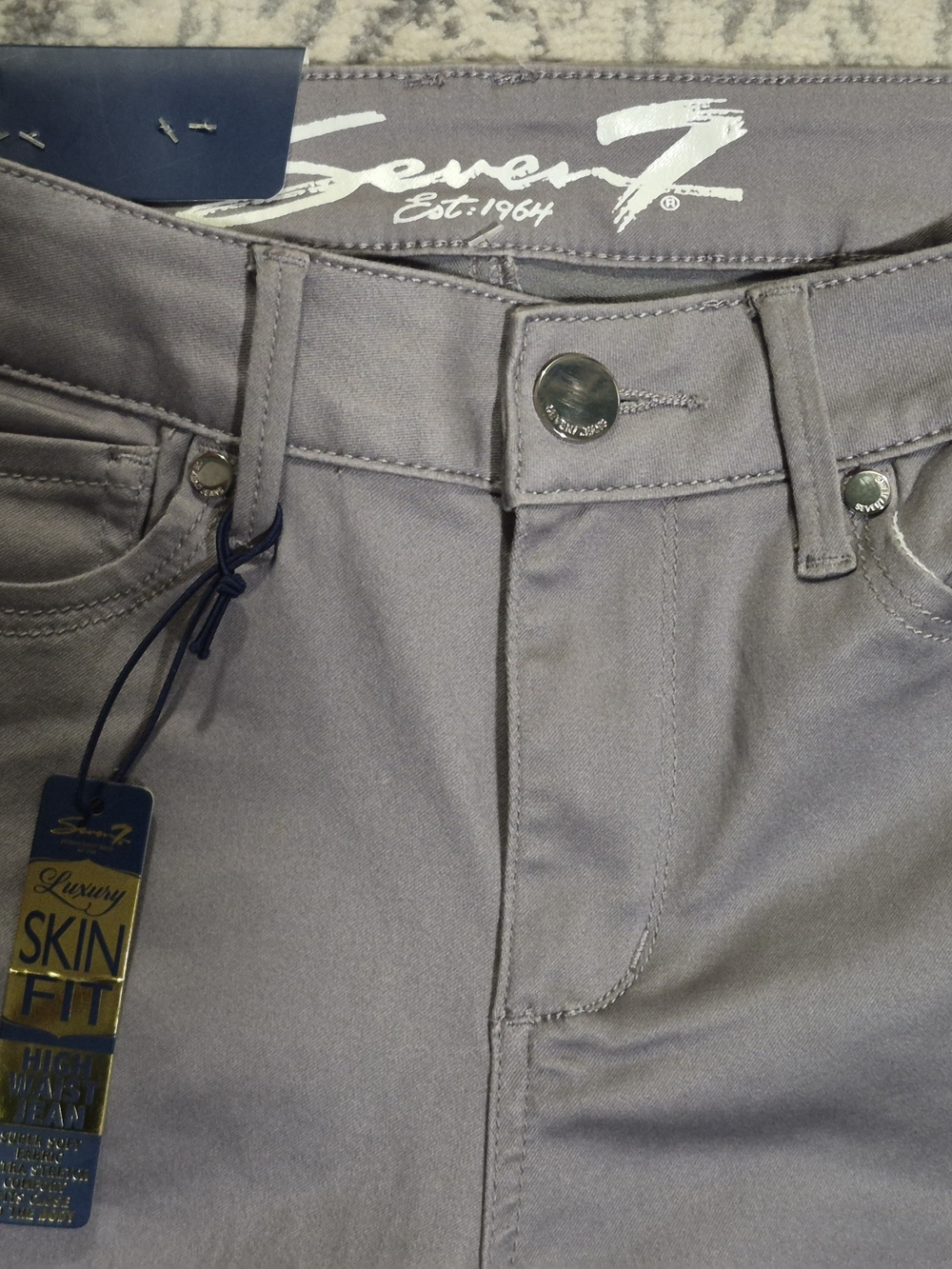 Seven7 Men Skinny Jeans in Light Gray